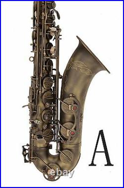 100% New Professional Bb Matt bronze Surface High F# Tenor Saxophone