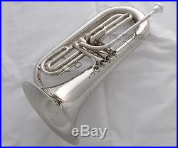 10% Off Professional Marching Baritone Silver Nickel Bb Tuba Horn New Case