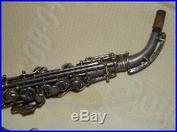 1921 Conn New Wonder Curved Soprano Sax/Saxophone, Worn Silver, Plays Great