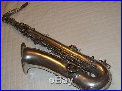 1922 Conn New Wonder Pre-Chu Tenor Sax/Saxophone, Silver, Rolled, Plays Great