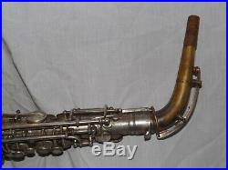 1924 Conn New Wonder Pre-Chu Alto Sax/Saxophone, Worn Silver, Plays Great