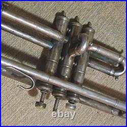 1927 CG CONN 22B SILVER PLATED BELL A/Bb TRUMPET