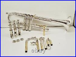 1928 C. G CONN 22B Bb TRUMPET SATIN FINISH WITH HARD CASE & MOUTH PIECE