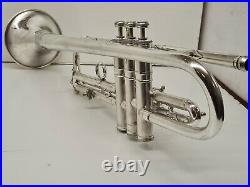 1928 C. G CONN 22B Bb TRUMPET SATIN FINISH WITH HARD CASE & MOUTH PIECE