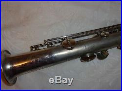 1928 Conn New Wonder Chu Bb Soprano Sax/Saxophone, Silver, Plays Great