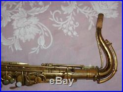 1928 Conn New Wonder Chu Tenor Sax/Saxophone, Mostly Bare Brass, Plays Great