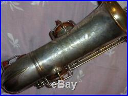 1928 Conn New Wonder II Chu Alto Sax/Saxophone, Silver, Plays Great