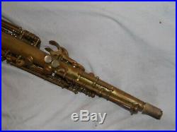 1929 Buescher True Tone Soprano Saxophone, Bare Brass, Plays Great