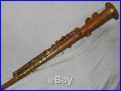 1929 Buescher True Tone Soprano Saxophone, Bare Brass, Plays Great