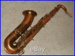 1930 Buescher True Tone Tenor Saxophone #256XXX, Nearly Bare Brass, Plays Great