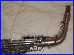 1932 Conn 6m Transitional Alto Saxophone #251XXX, Silver, Lady, Recent Pads