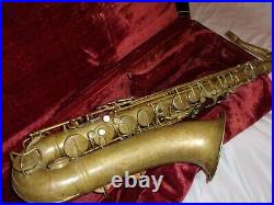 1935 Conn Connqueror 30m Tenor Saxophone, Rolled, Bare Brass, Recent Pads Complete