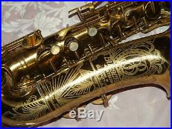 1943 Buescher Big B Aristocrat Alto Saxophone, Original Laquer, Snaps, Plays Great