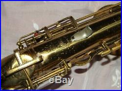 1943 Buescher Big B Aristocrat Alto Saxophone, Original Laquer, Snaps, Plays Great