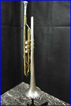 1946 KING H. N. WHITE SILVERTONE Trumpet W / Hard Case / Mouthpiece /2 Lyres
