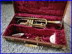 1953 F. E. Olds &Son STUDIO Trumpet hard case & extras CHECK? JUST SERVICED