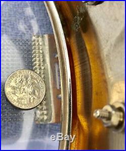 1960-63 Vintage Super Ludwig 400 14 X 5 Snare Drum Chrome over Brass 10L COB