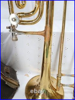 1963 Reynolds Professional F Attachment Tenor / Bass Trombone In Original Case