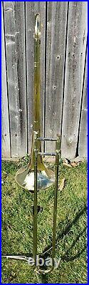 1965 H N White King 2B Liberty Trombone with Coffin Case made in Cleveland Ohio