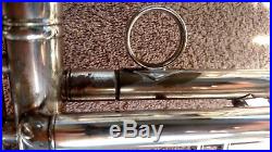 1990 BACH 37 ML STRADIVARIUS SILVER PROFESSIONAL TRUMPET With MOUTHPIECE & CASE