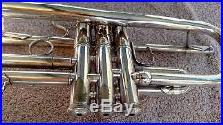 1990 BACH 37 ML STRADIVARIUS SILVER PROFESSIONAL TRUMPET With MOUTHPIECE & CASE