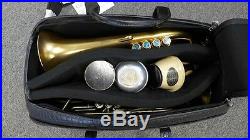 ACB Blowout Sale- Brand new Reunion Blues Croc Black Leather Triple Trumpet Bag