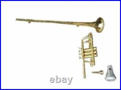 AMAZING OFFER Flag Trumpet-Ultimate Shinning Brass With Case Solid Musical