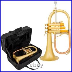 AUROSUS FH-8390 JAZZ Bb Flugelhorn Matte Brass Heavy Caps Trigger with Light Cas