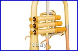 AUROSUS FH-8390 JAZZ Bb Flugelhorn Matte Brass Heavy Caps Trigger with Light Cas