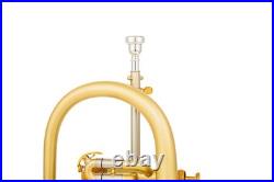 AUROSUS FH-8390 JAZZ Bb Flugelhorn Matte Brass Heavy Caps Trigger with Light Cas