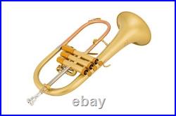 AUROSUS FH-8390 JAZZ Bb Flugelhorn Matte Brass Heavy Caps Trigger with Light Cas