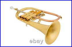 AUROSUS FH-8390 JAZZ Bb Flugelhorn Matte Brass Heavy Caps Trigger with Light Cas