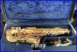 A Selmer Gold Plated Balanced Action Alto Saxophone 1937 in immaculate condition