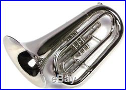 Advanced Monel Pistons Marching Baritone Key of Bb with Case Nickel Plated Finish