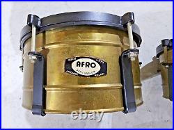 Afro Raw Brass Timbales 1980's. VERY RARE