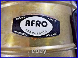 Afro Raw Brass Timbales 1980's. VERY RARE