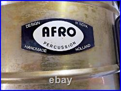 Afro Raw Brass Timbales 1980's. VERY RARE