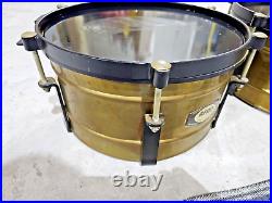 Afro Raw Brass Timbales 1980's. VERY RARE