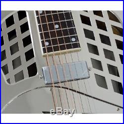 Aiersi Brand Gloss Chrome Plated Brass Electric Tricone Resonator Guitar A49EBC