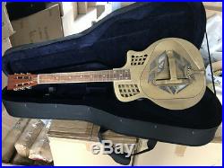 Aiersi Vintage Golden Distressed Cutway Bell Brass Tricone Resonator Guitar