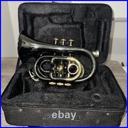 Allora MXPT-5801-BK Black Nickel Series Pocket Trumpet Black Nickel