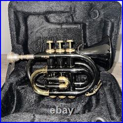 Allora MXPT-5801-BK Black Nickel Series Pocket Trumpet Black Nickel