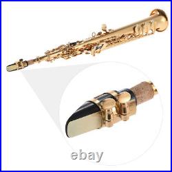 Ammoon Brass Straight Soprano Sax Saxophone Bb B Flat withCase, Beginners Gift