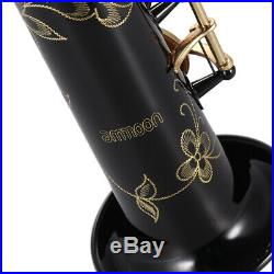 Ammoon Brass Straight Soprano Saxophone Bb B Flat+ Case Straps New Gift Durable