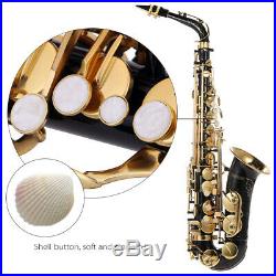 Ammoon Eb Alto Saxophone Brass Lacquered Gold E Flat Sax 82Z Key with Case