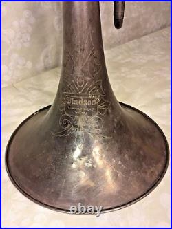 Ant Mellophone Horn Windsor Model Elkhart IN 3 Valves Conn Mouthpiece No Case