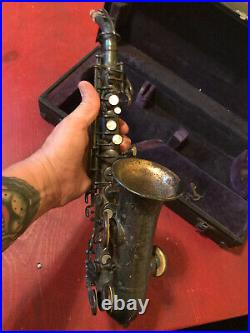 Antique Buescher 1914 True Tone Low Pitch Saxophone S/N 134633 In Case