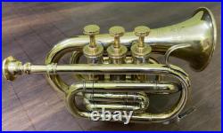 Antique Compact Bugle horn exudes Instrument Super Brass Premium Mouthpiece Gift