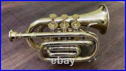 Antique Compact Bugle horn exudes Instrument Super Brass Premium Mouthpiece Gift