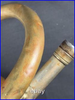 Antique Early SACHS SCHUSTER & Co. MARKNEUKIRCHEN TRUMPET with ROTARY VALVES